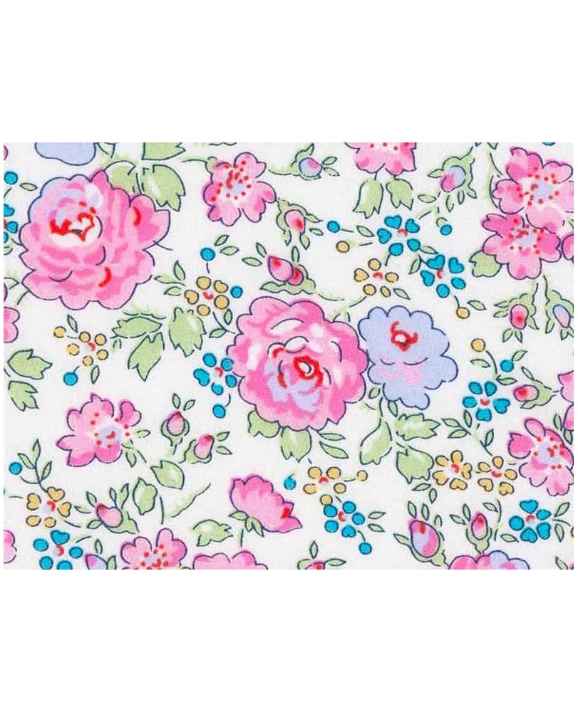 Coupon Liberty Felicité rose et bleu, 45x65cm dans Tissus Liberty par Marotte et Cie