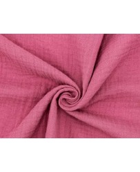 Coupon Double gaze coton rose framboise, 45x65cm