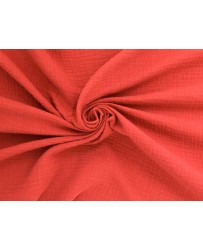 Coupon double gaze coton corail, 45x65cm