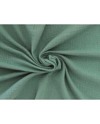 Coupon Double gaze coton vert eucalyptus, 45x65cm dans Double gaze par Marotte et Cie