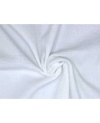 Coupon Double gaze coton blanc optique, 45x65cm