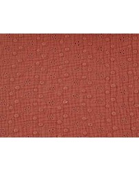 Coupon double gaze coton brodé marsala, 45x60cm dans Tissus par Marotte et Cie