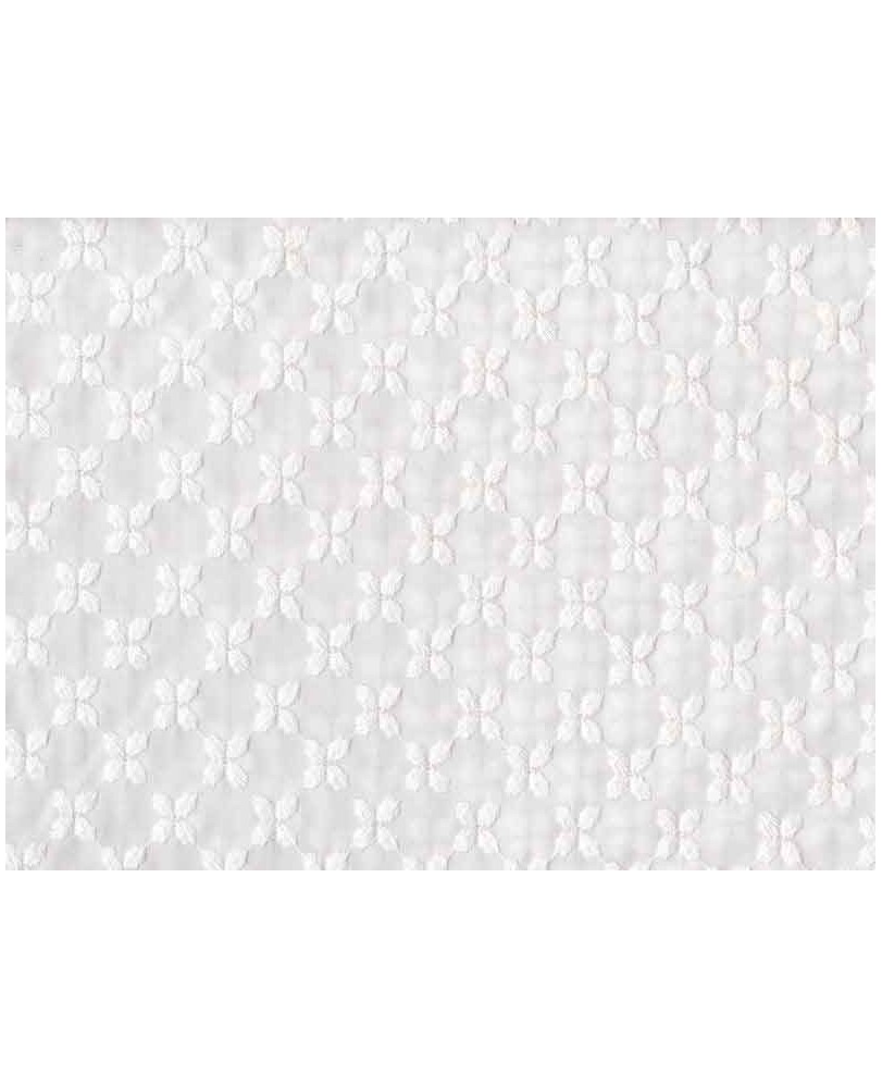 Coupon broderie anglaise motif feuilles, 45x60cm dans Catégories par Marotte et Cie