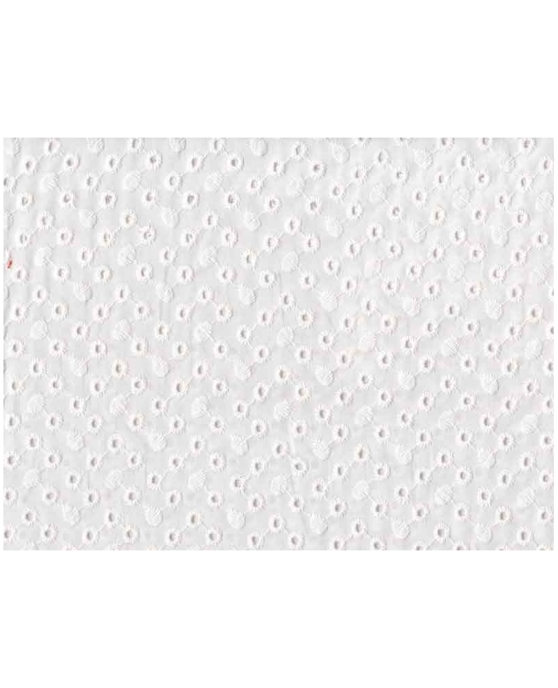 Coupon broderie anglaise motif pois, 45x60cm