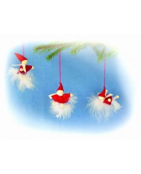 Kit LUTINS PLUME Lot de 6 dans DÉCORATION DE NOEL & DECO FEUTRINE par Marotte et Cie