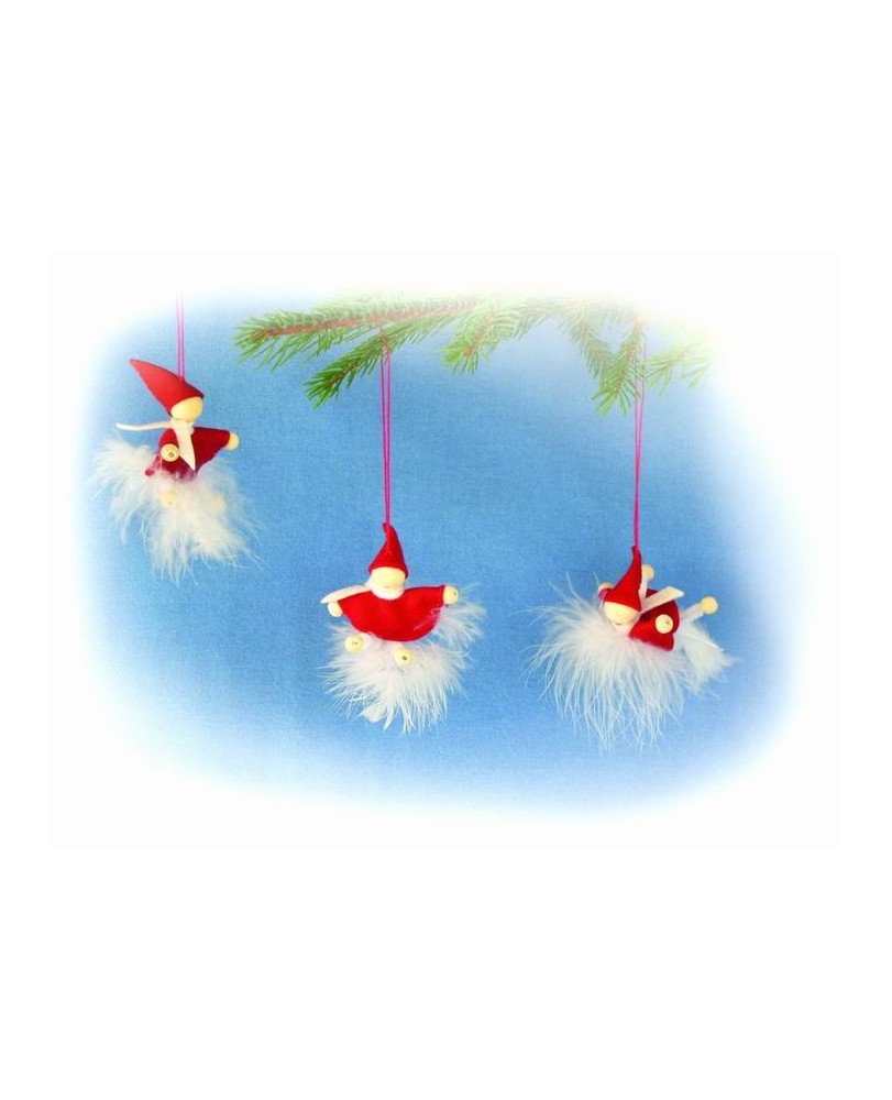 Kit LUTINS PLUME Lot de 6 dans DÉCORATION DE NOEL & DECO FEUTRINE par Marotte et Cie