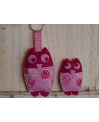 Kit broche et porte clef ZOLIE'CHOUETTES dans Accessoires par Marotte et Cie