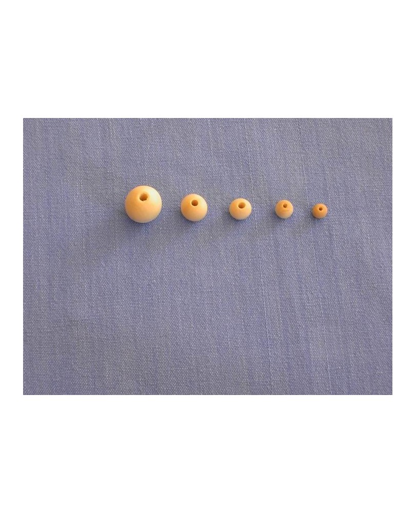 PERLES BOIS NATUREL 8 mm - PROMO dans Fournitures diverses par Marotte et Cie