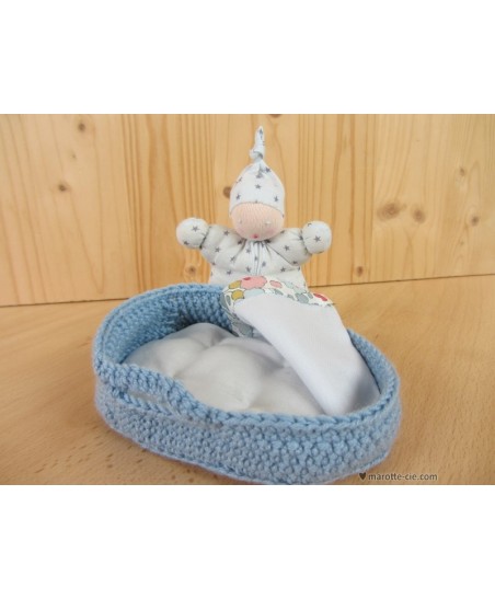BEBE DANS SON COUFFIN Bleu dans Home par Marotte et Cie